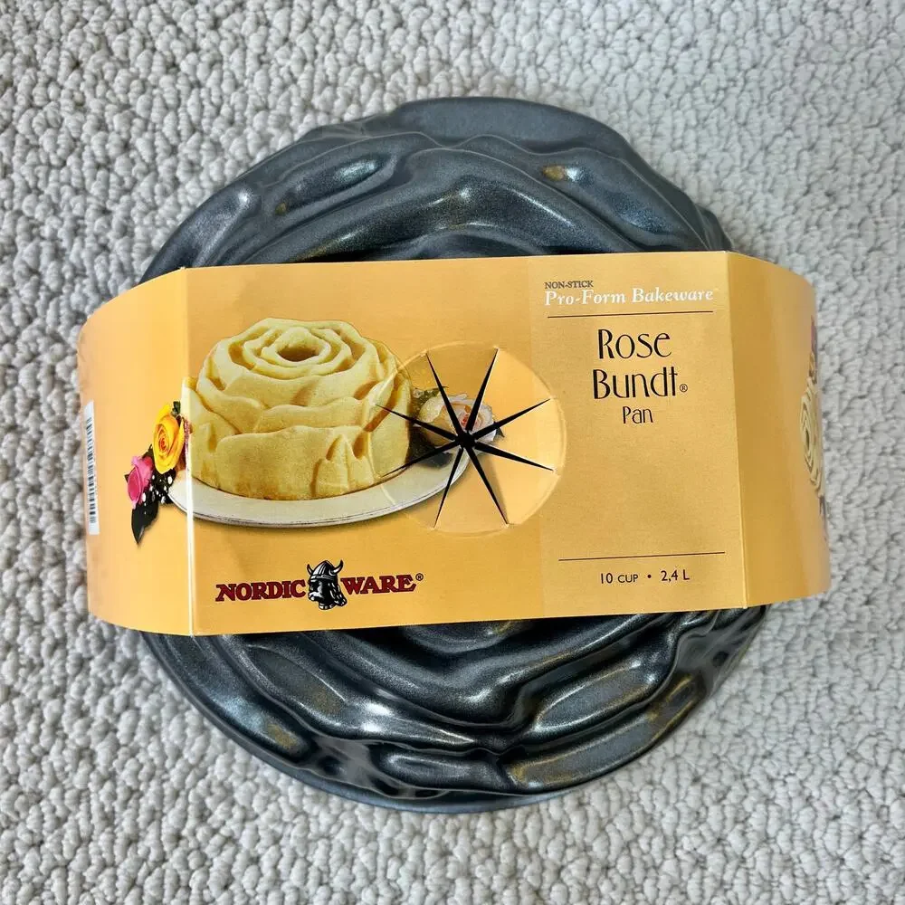 Nordic Ware Rose Bundt Pan Non-Stick Pro Form Bakeware 10 Cup New